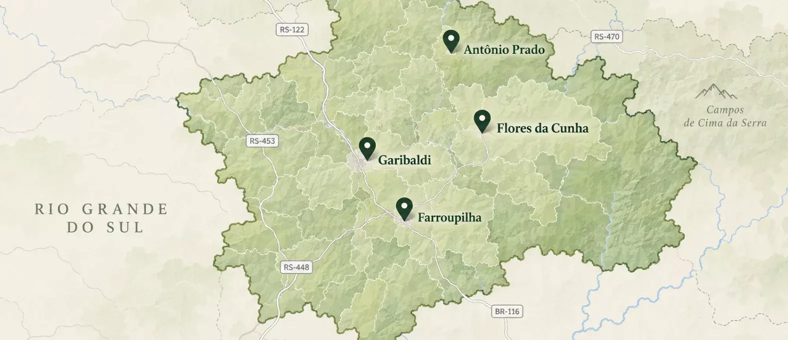 Mapa das cooperativas